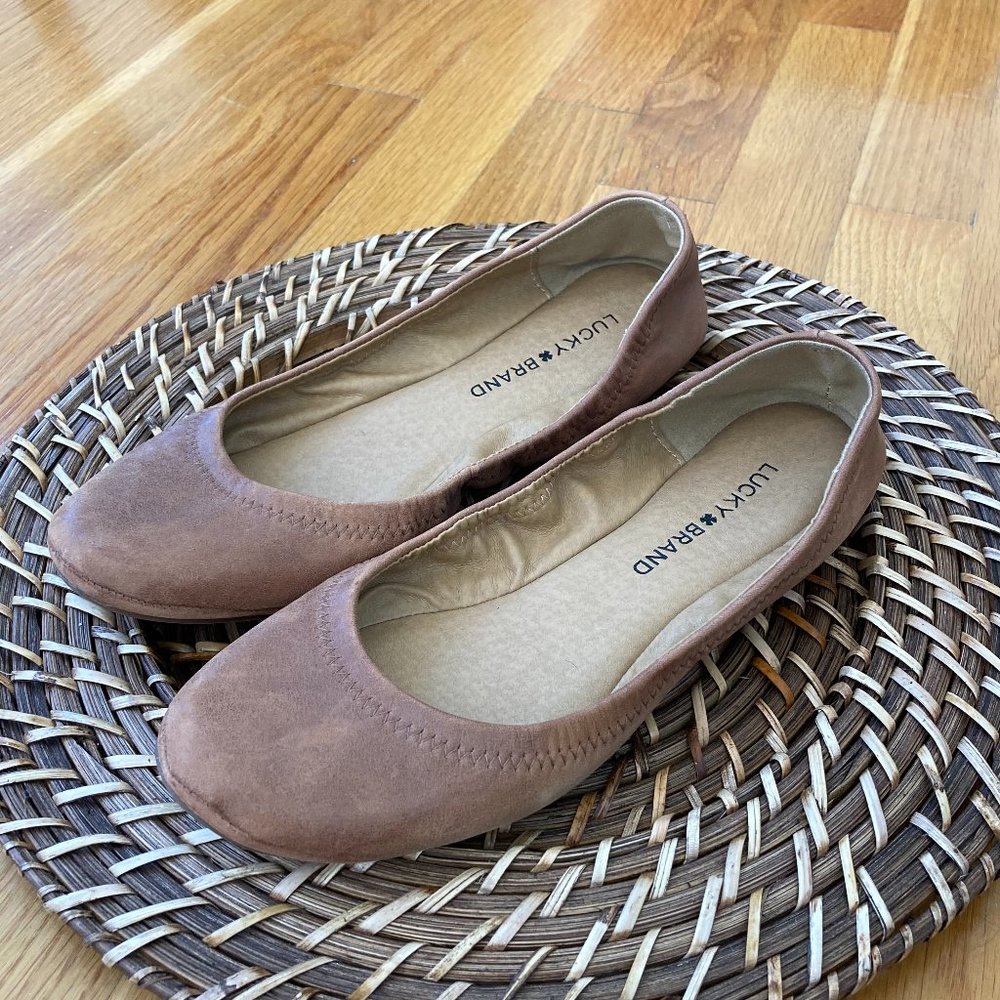 Lucky Brand Brown Leather Erin Flats